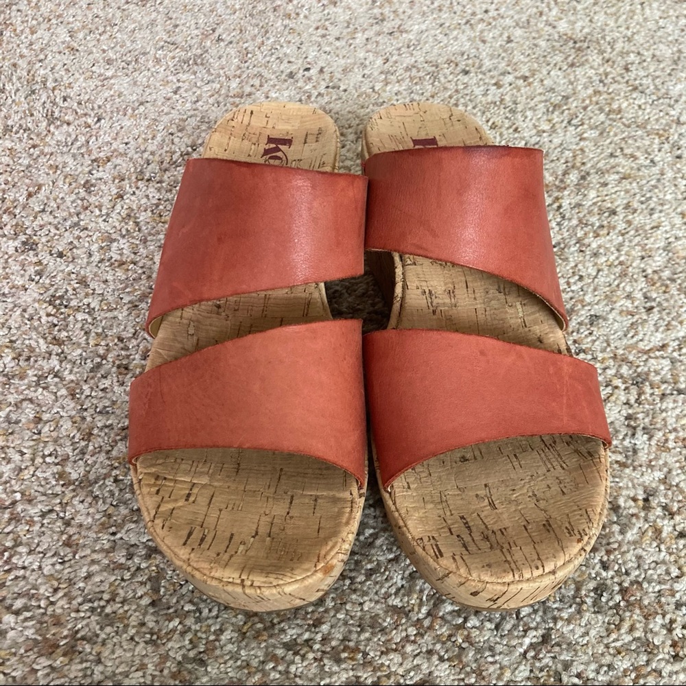 Kork platform sandals, size 8, Great condition